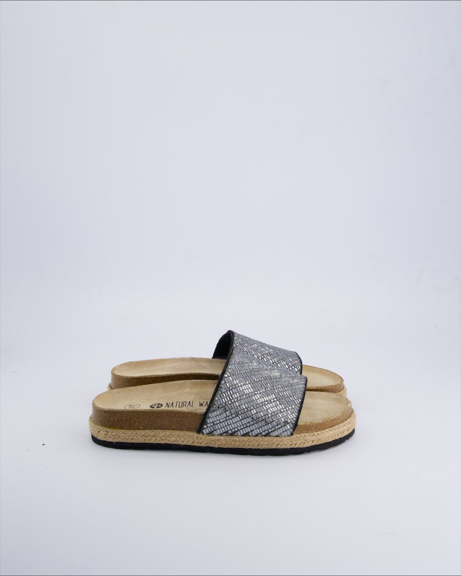 Natural Walk Sandals Leather Black 39 EU