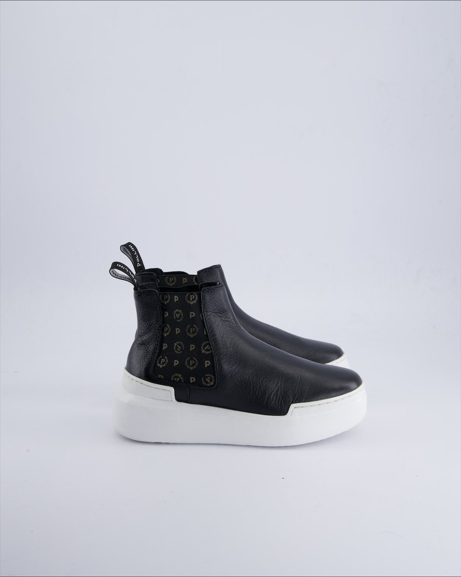 Pollini Ankle boots Leather Black 35 EU