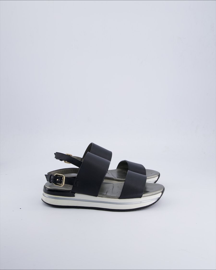 Hogan Sandals Leather Black 39 EU