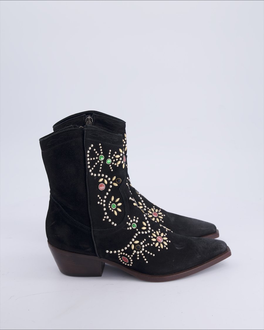 Luca Valentini Boots Suede Black 37 EU