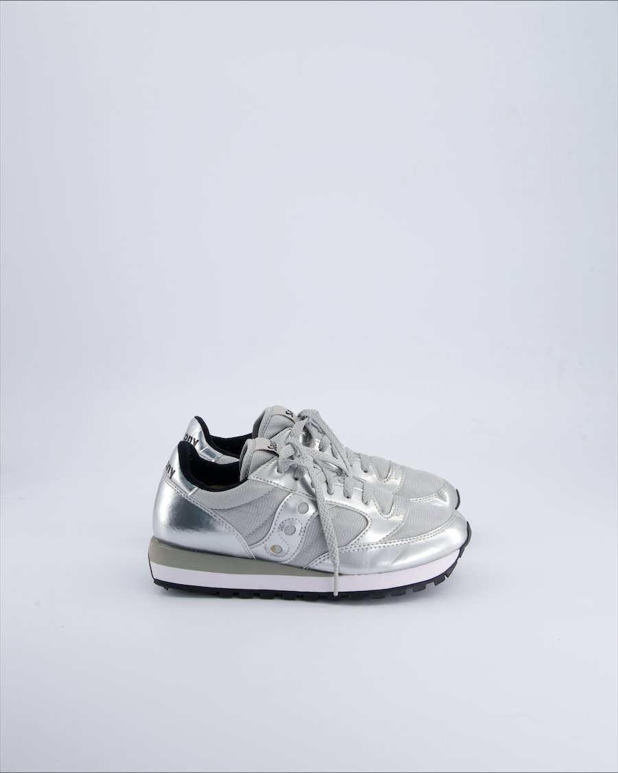 Saucony Trainers Leather Silver 36 EU