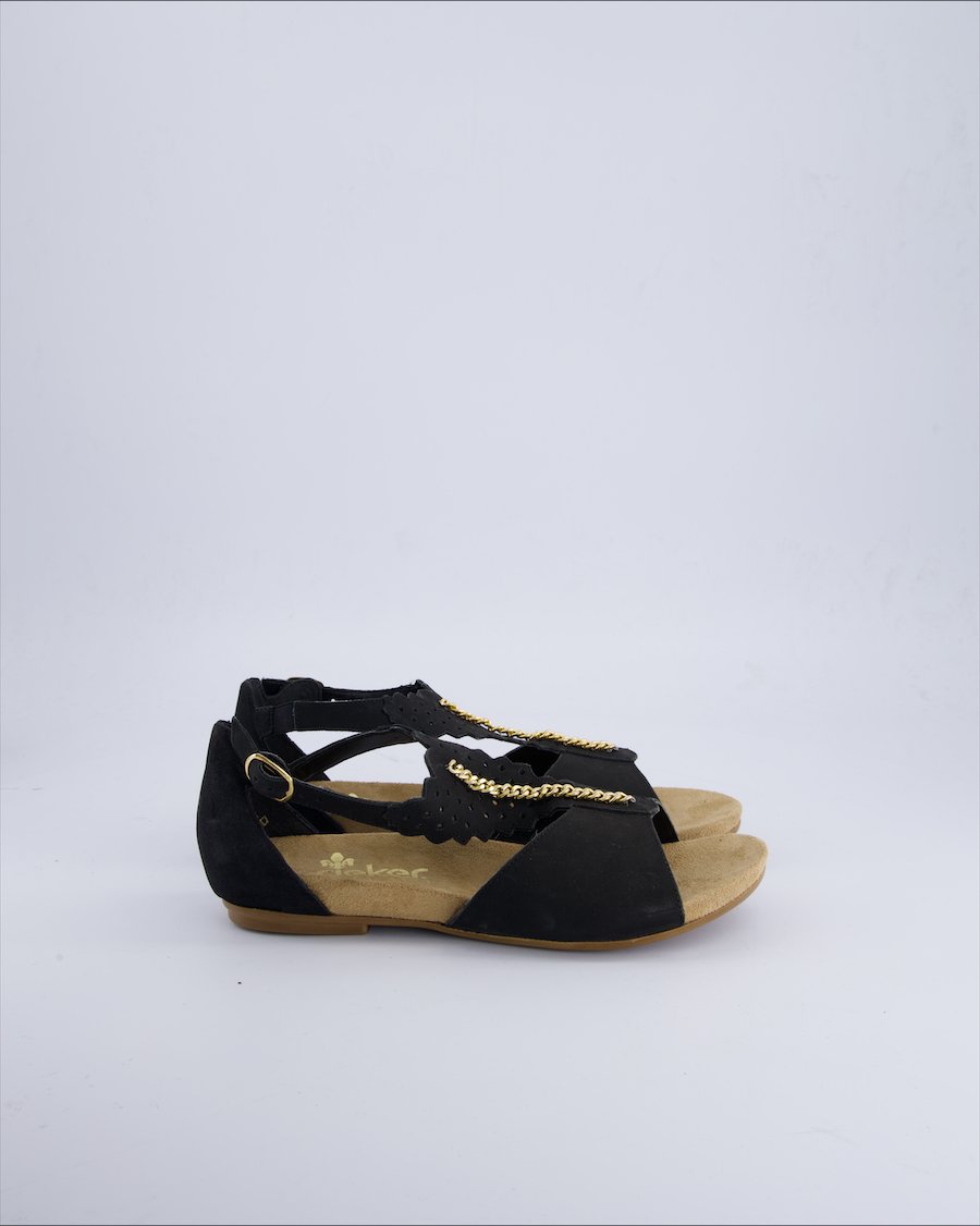 Rieker Sandals Leather Black 41 EU