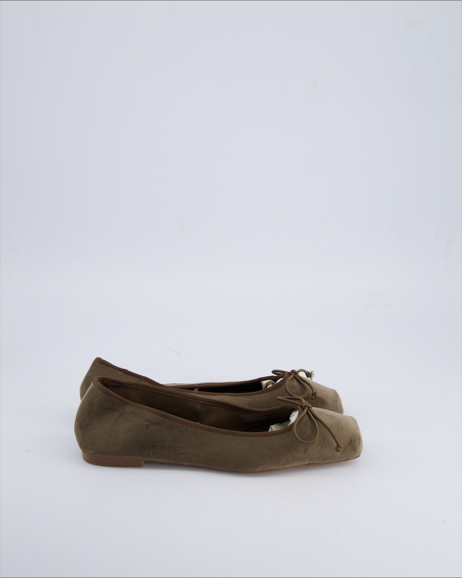 Zara Ballerinas Wool Brown 37 EU