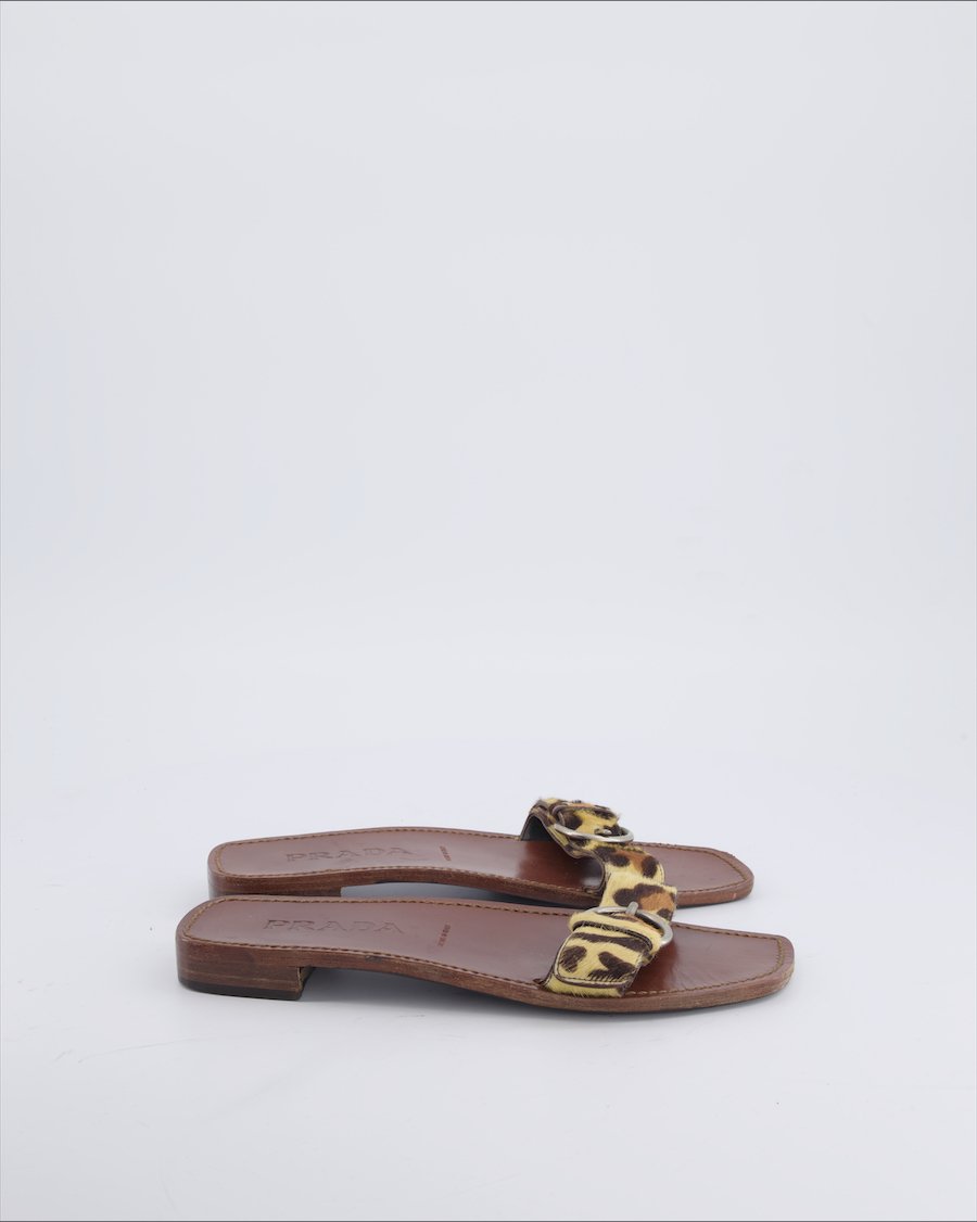 Prada Sandals Faux fur Camel 39 EU