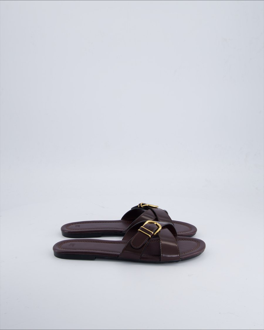 H&M Sandals Polyurethane Burgundy 38 EU