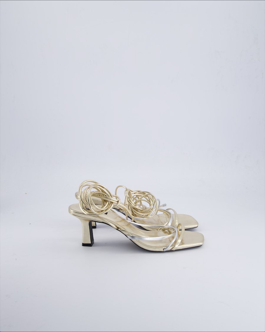 Bershka Shoes Polyurethane Gold 40 EU