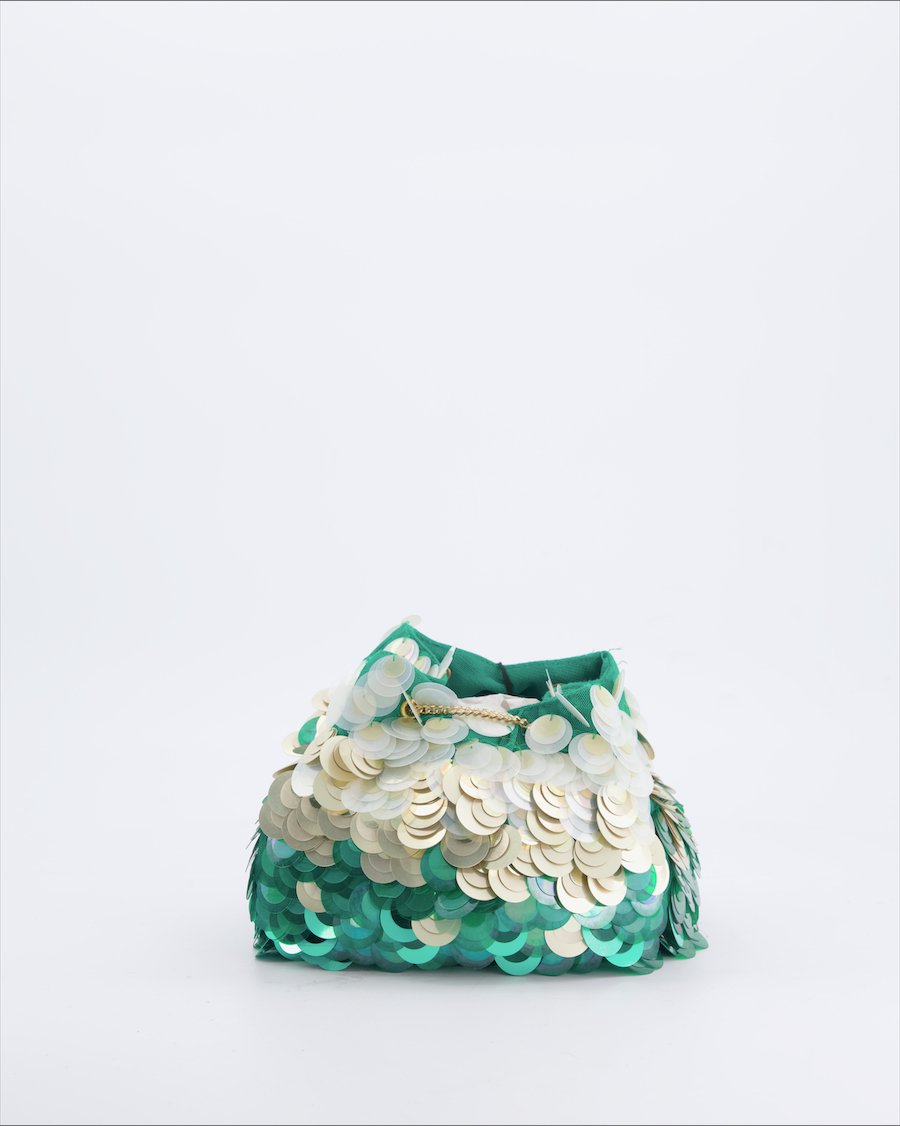 Zara Handbags Cloth Green