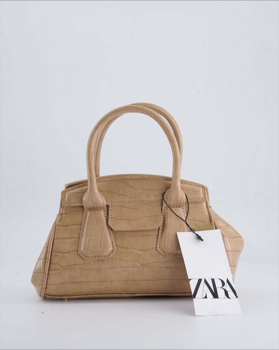 Zara Handbags Polyurethane Beige