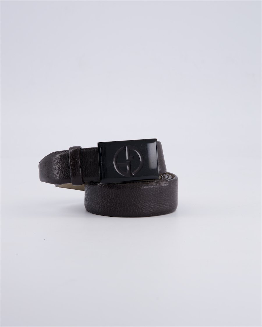 Giorgio Armani Belts Leather Black 100 cm