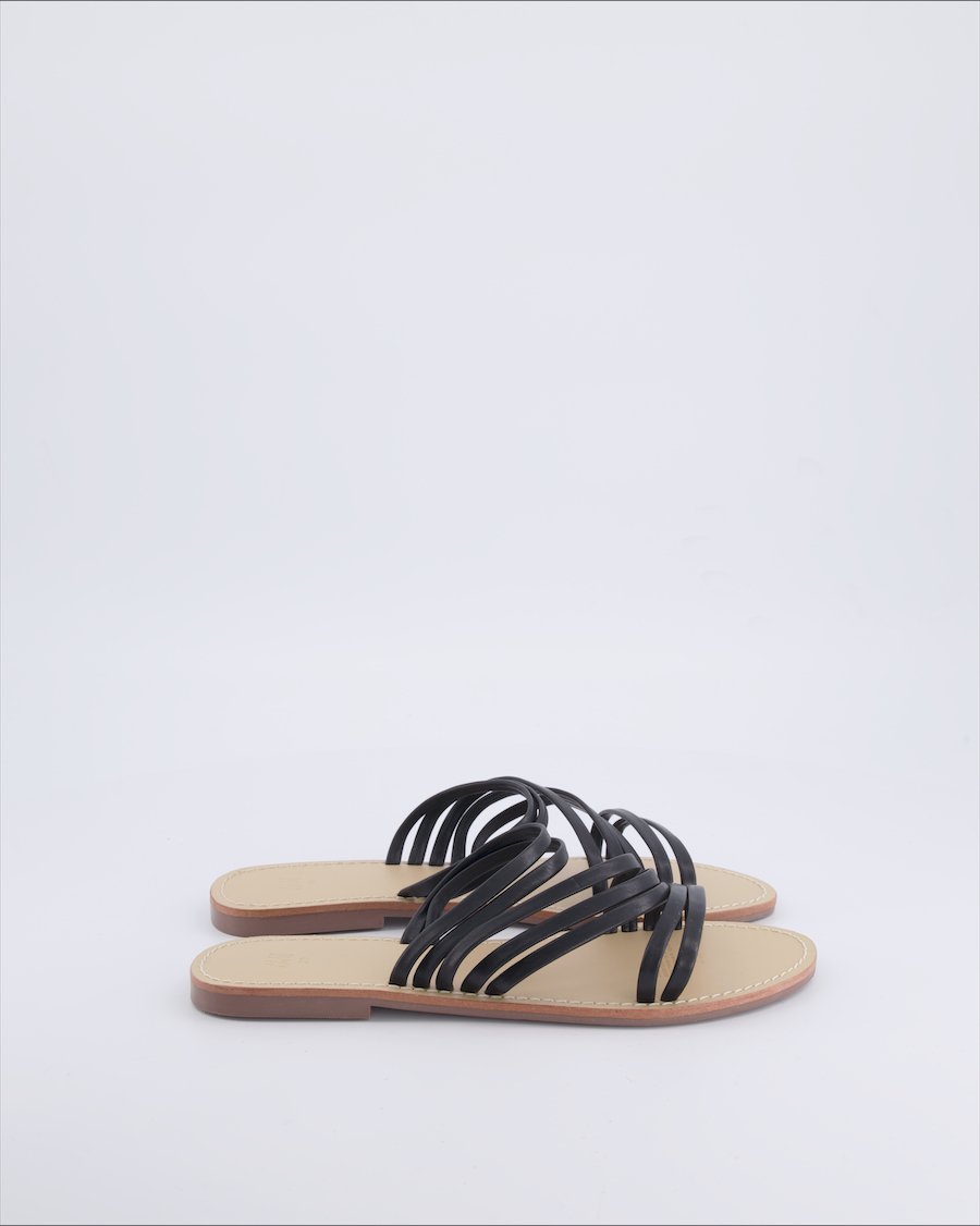 H&M Sandals Polyurethane Black 39 EU