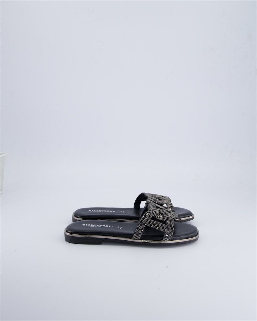 Valleverde Sandals Leather Black 38 EU