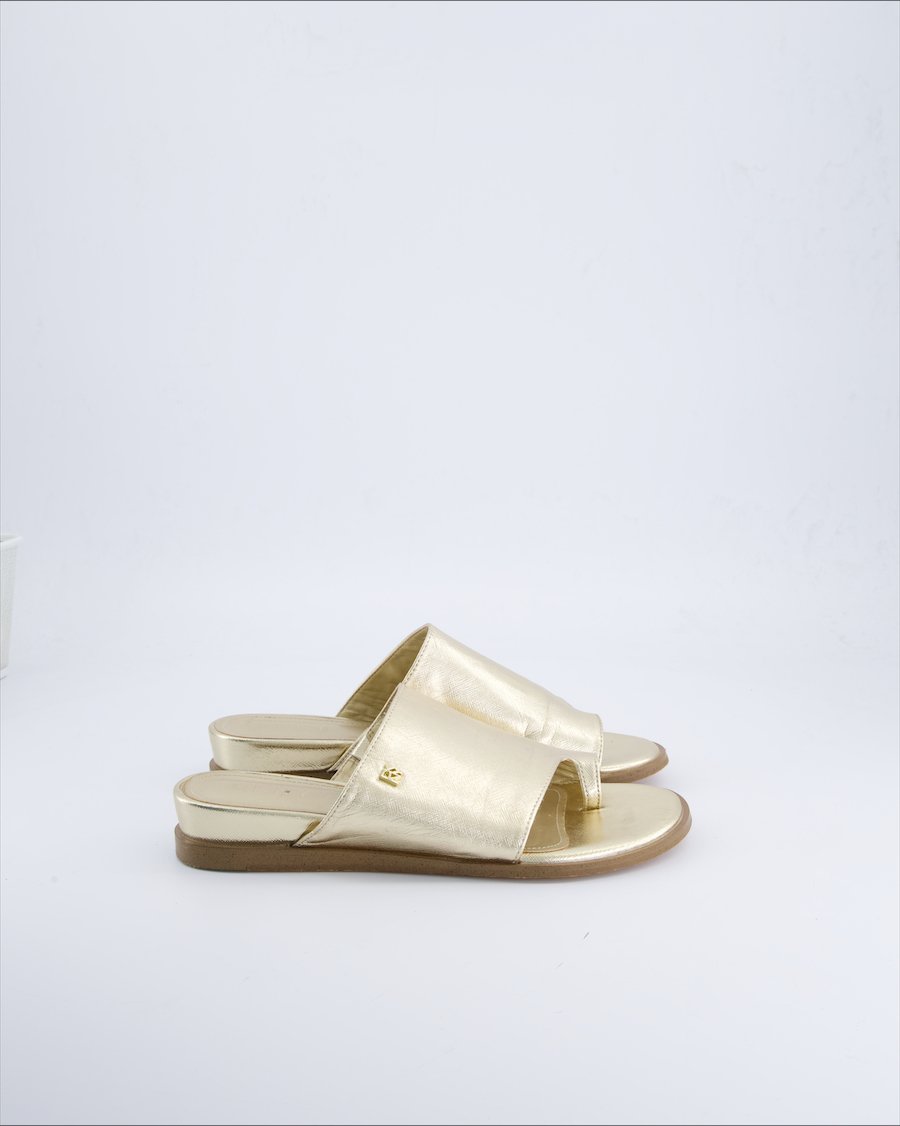 Dkny Sandals Leather Gold 40,5 EU