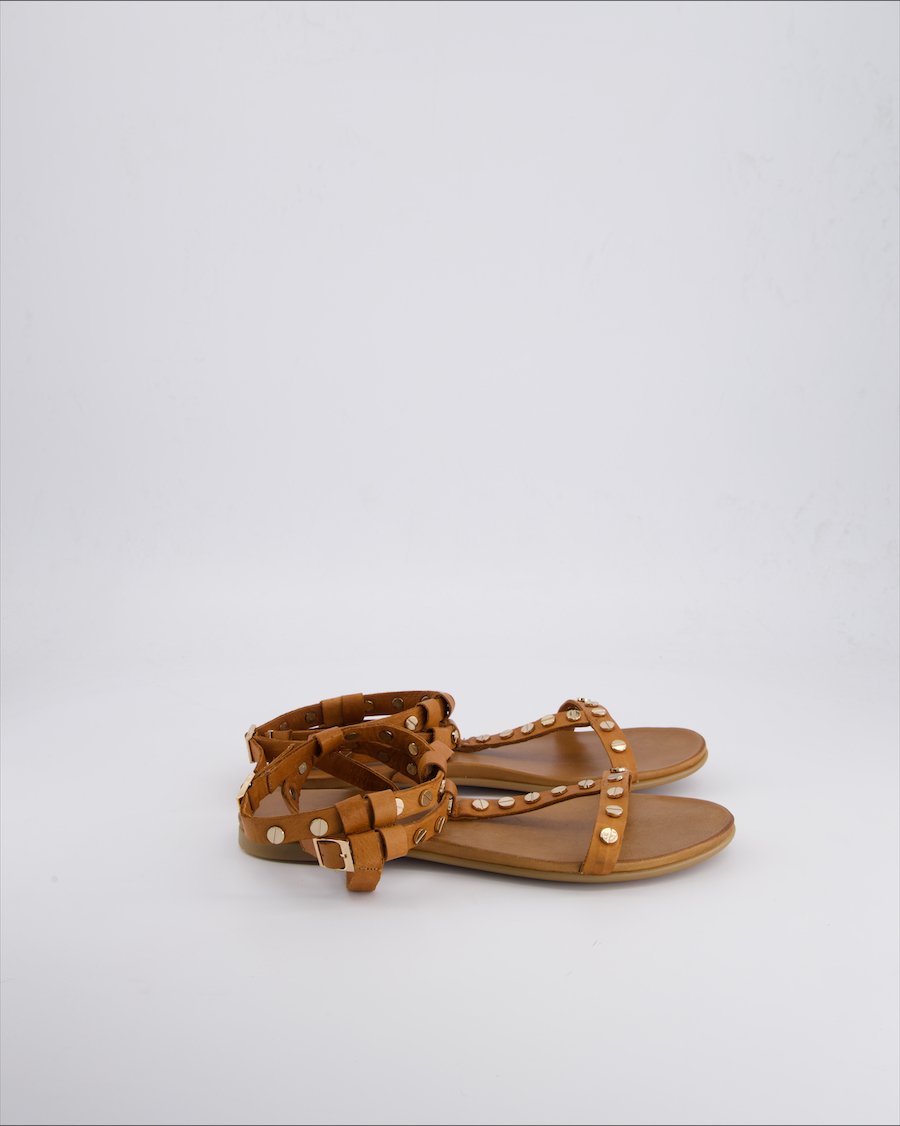 Inuovo Sandals Leather Camel 39 EU