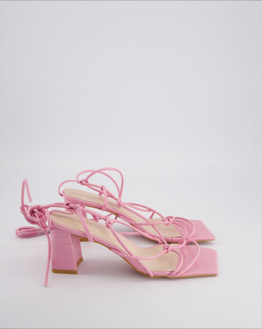 Prettylittlething Heels Leather Pink 41 EU