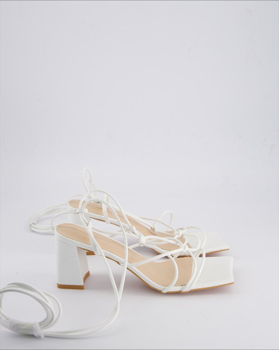 Prettylittlething Heels Polyurethane White 41 EU