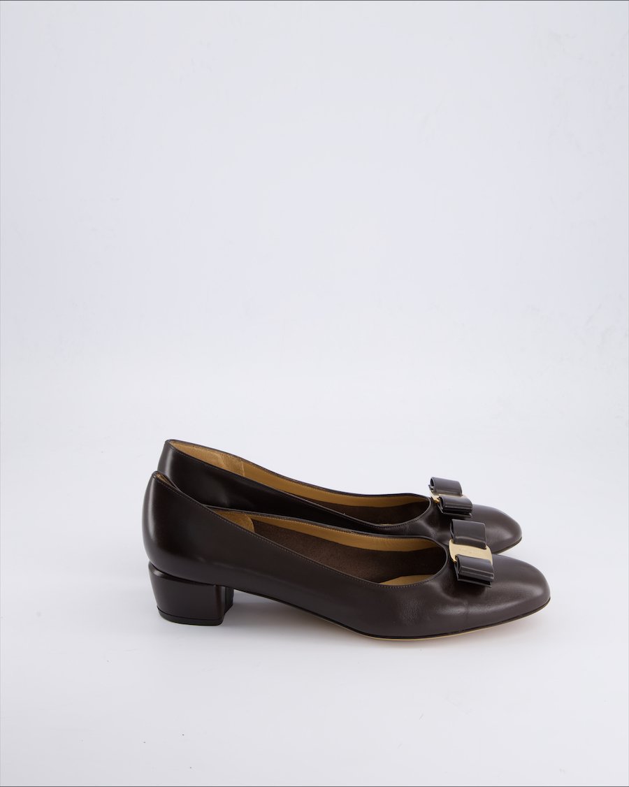 Salvatore Ferragamo Heels Leather Brown 40 EU