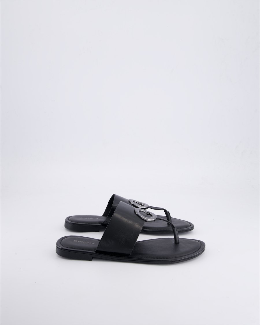 Graceland Sandals Leather Black 37 EU