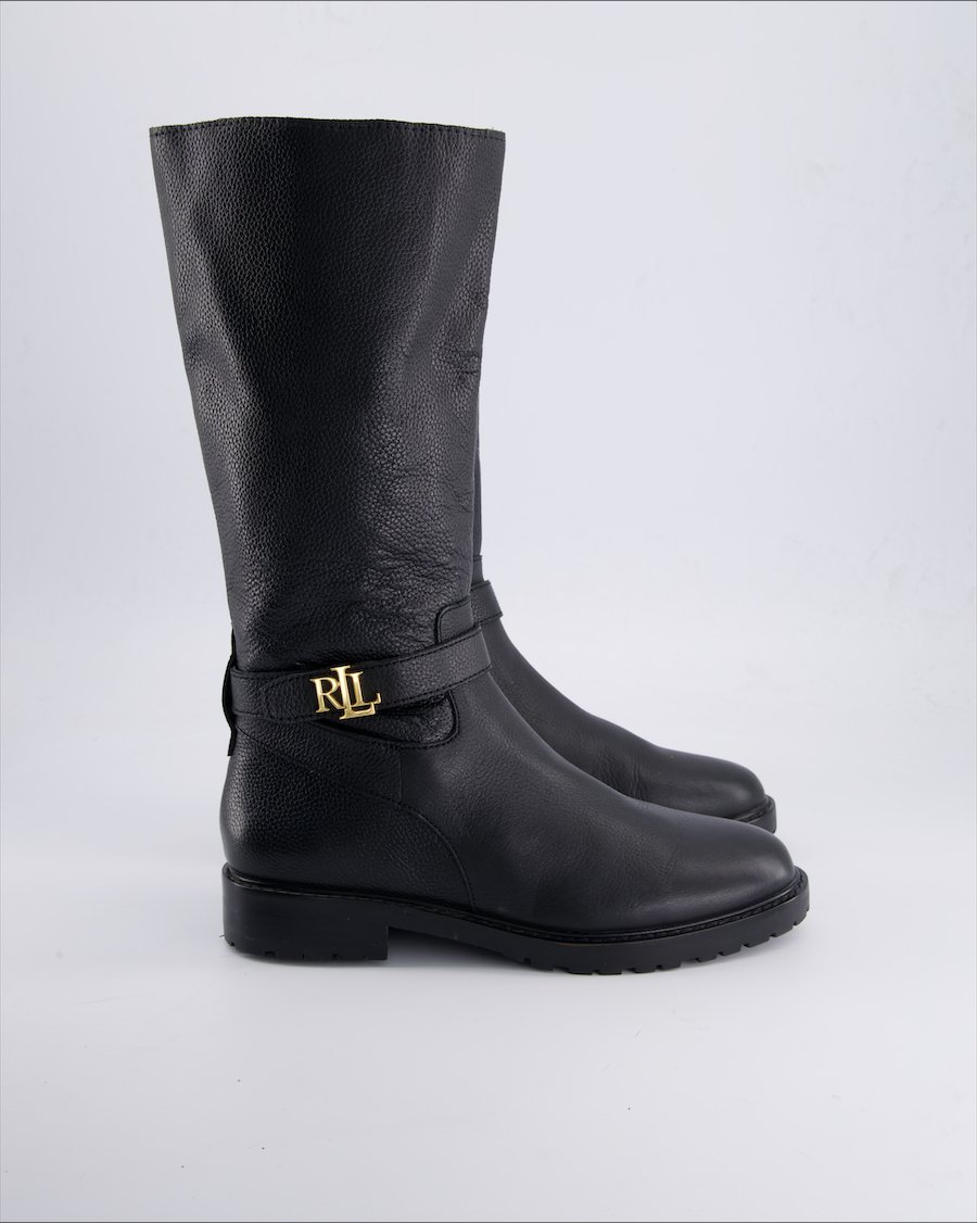 Polo Ralph Lauren Boots Leather Black 39 EU