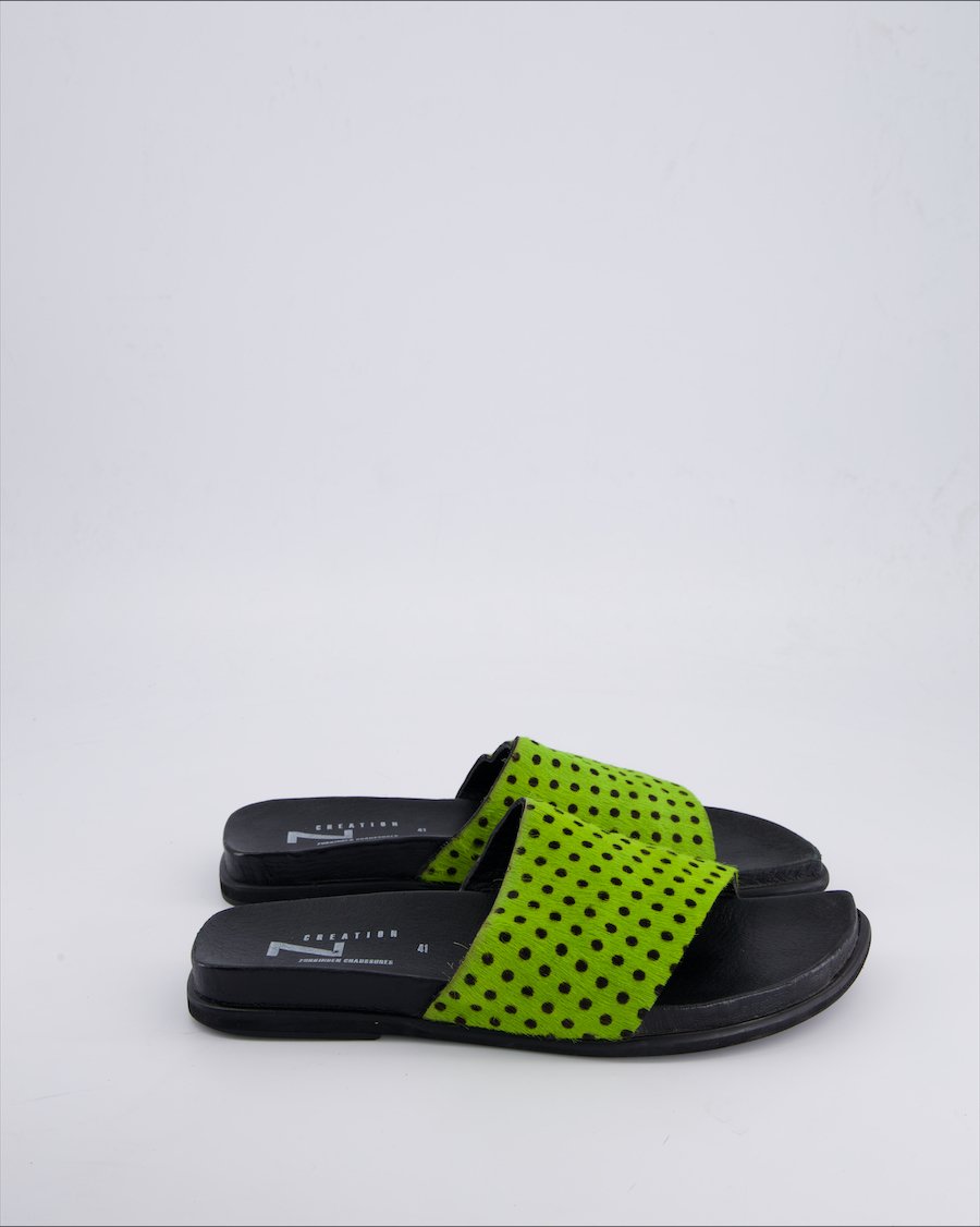 Creation Z Sandals Faux fur Green 41 EU