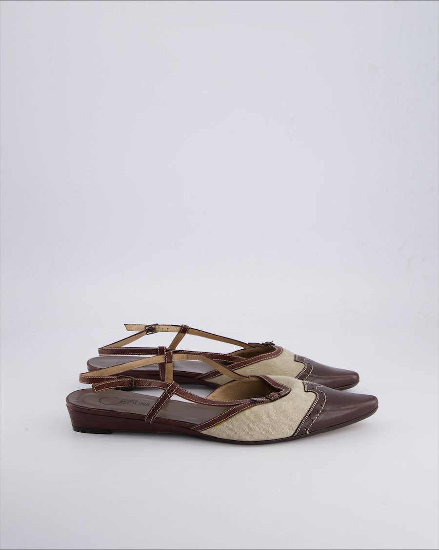 Donna Carolina Sandals Leather Brown 43 EU