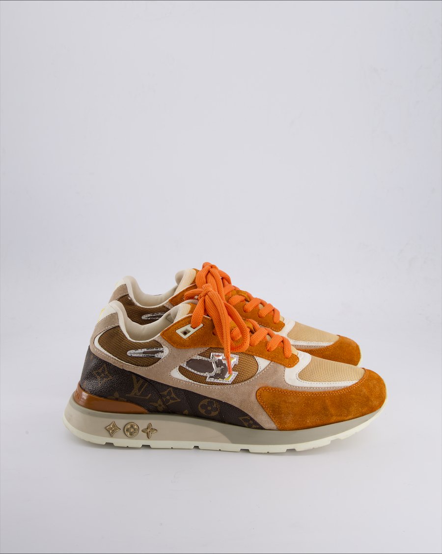 Louis Vuitton Run Away Trainers Suede Orange 45,5 EU