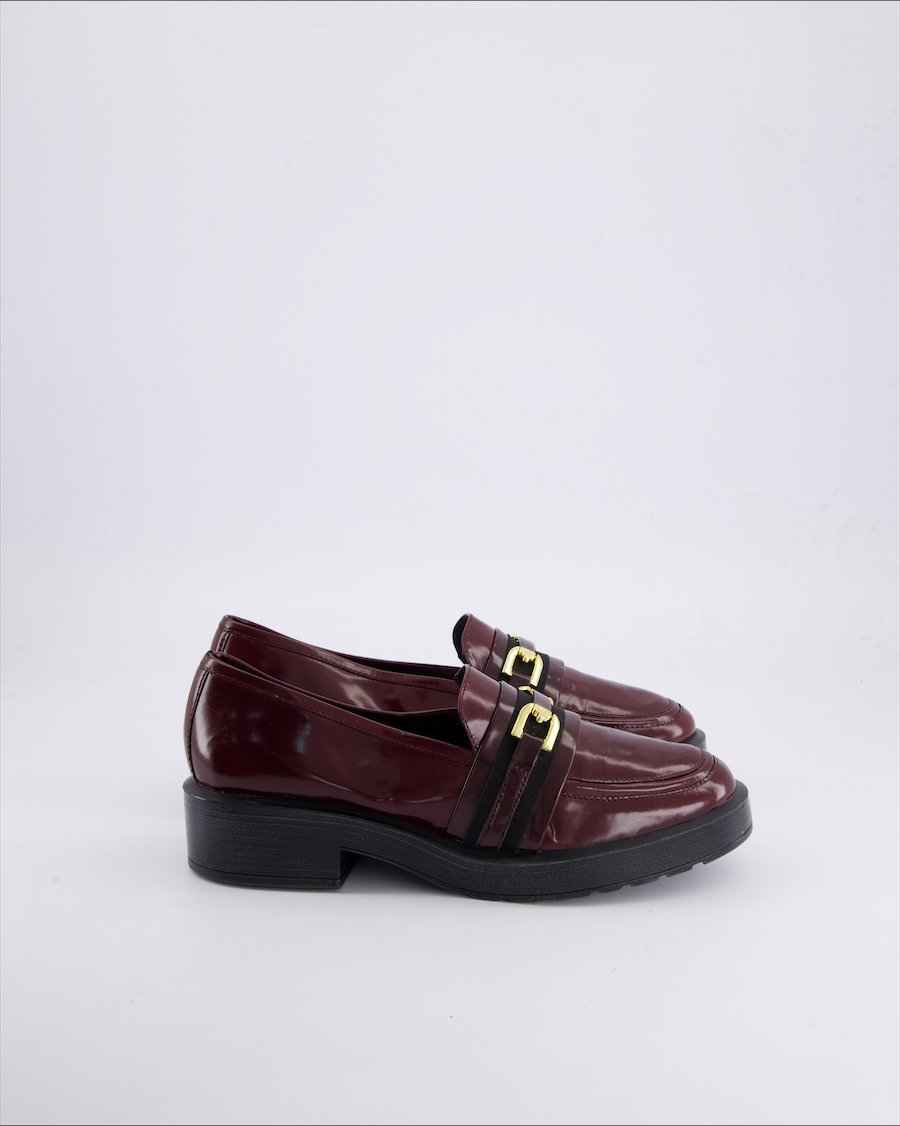 Geox Shoes Leather Burgundy 39 EU