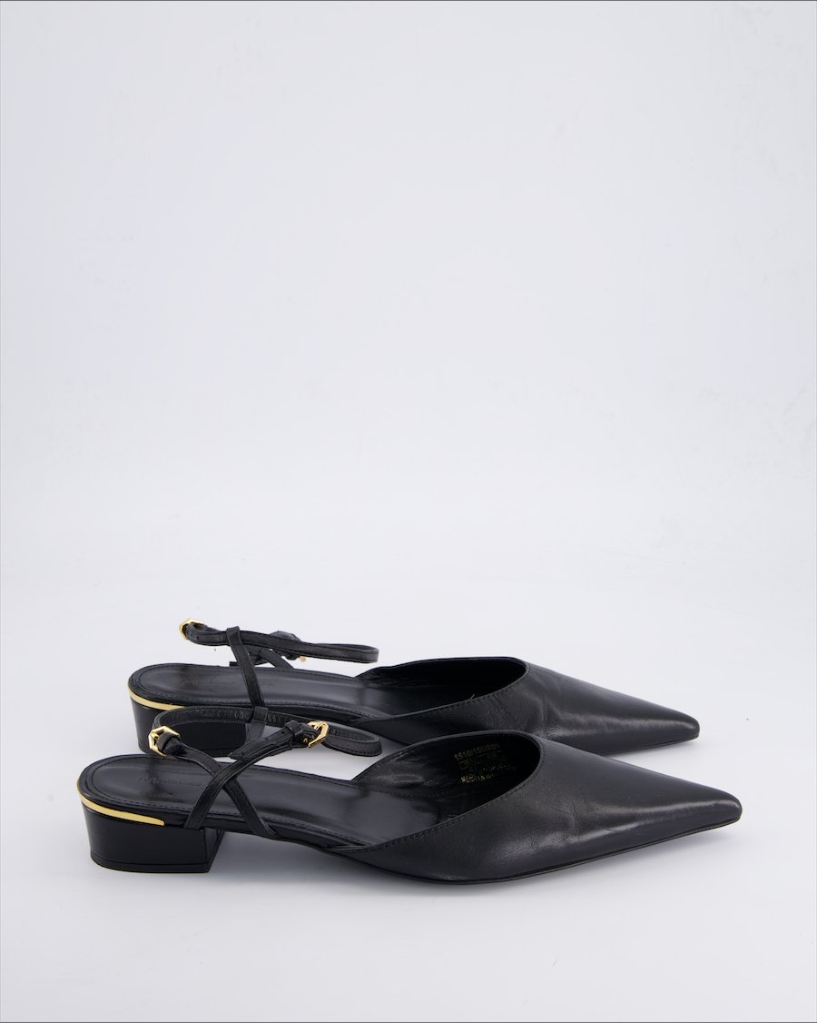 Massimo Dutti Sandals Leather Black 42 EU