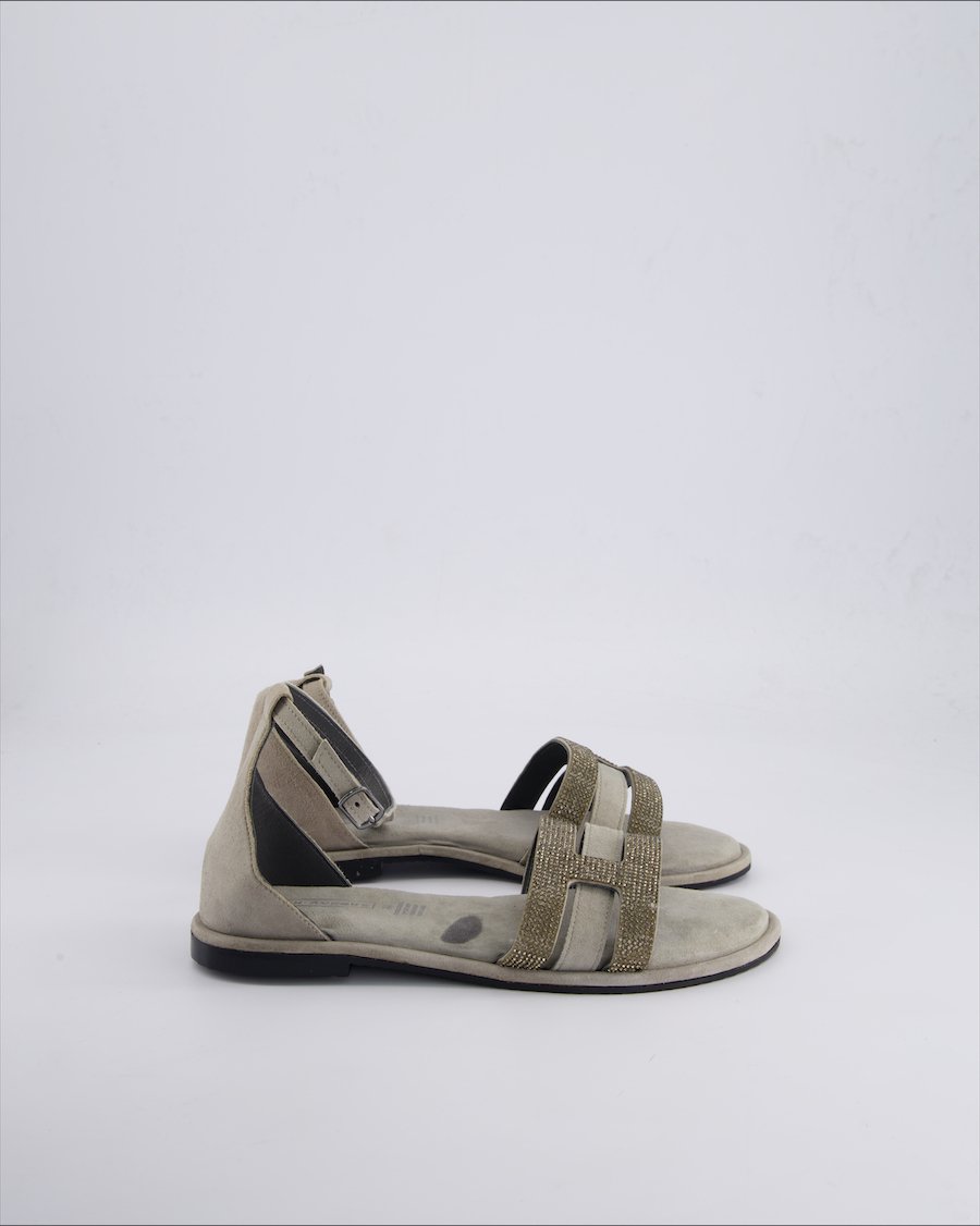 5Th Avenue Sandals Suede Grey 38 EU