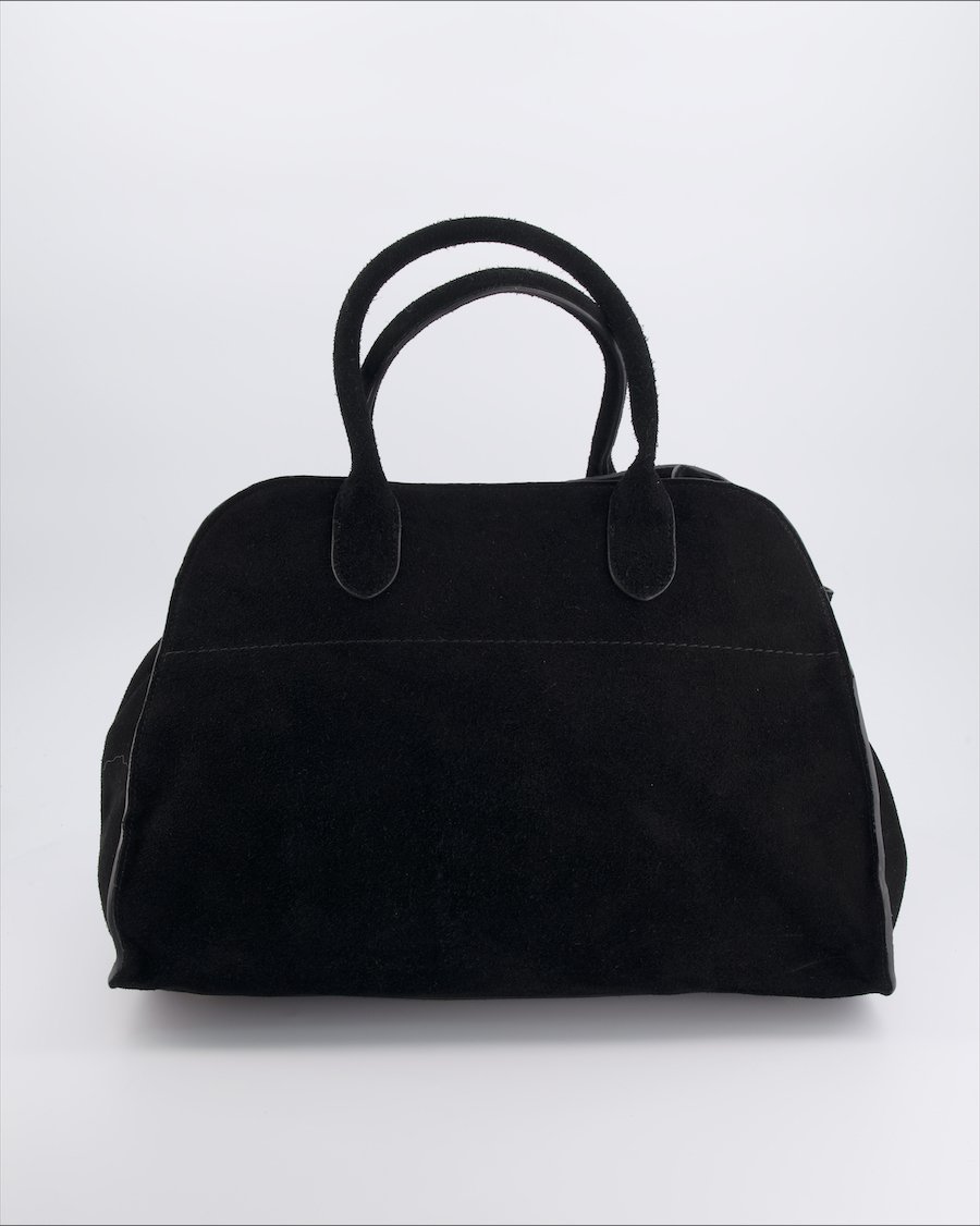 The Row Margaux Handbags Suede Black