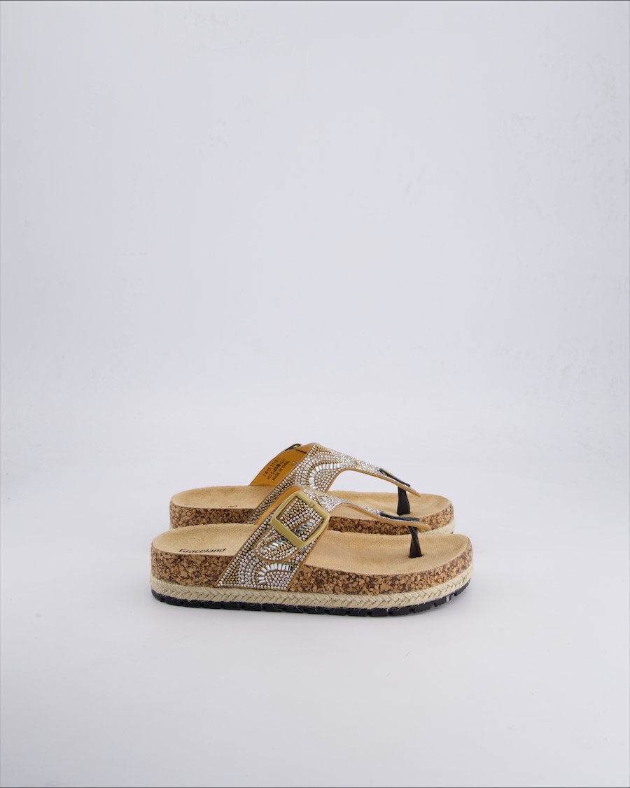 Graceland Sandals Polyurethane Beige 36 EU
