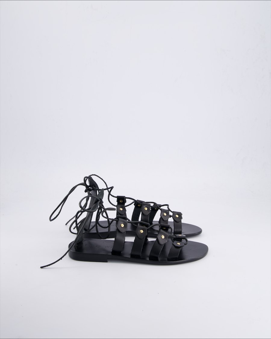 Two Way Sandals Leather Black 37 EU