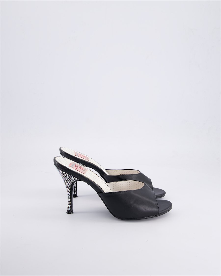 PiNup Heels Leather Black 39 EU