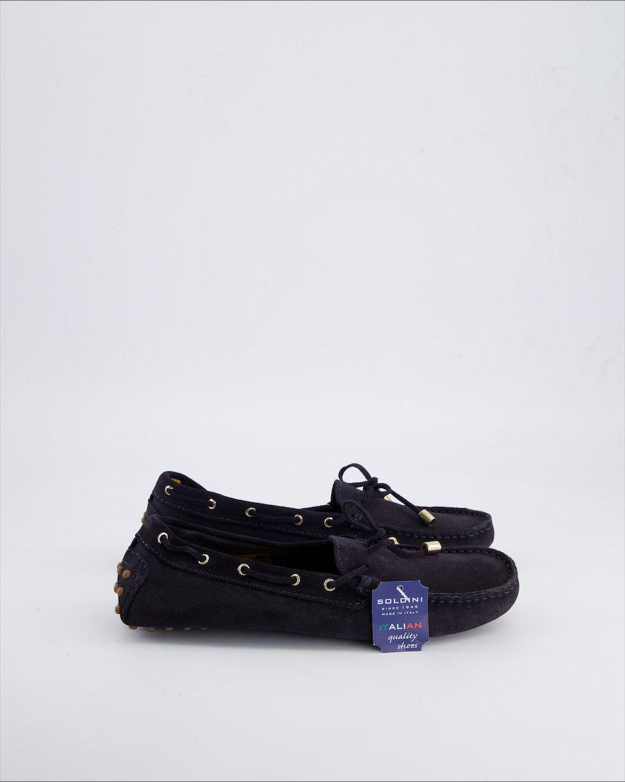 Soldini Shoes Suede Navy 38 EU