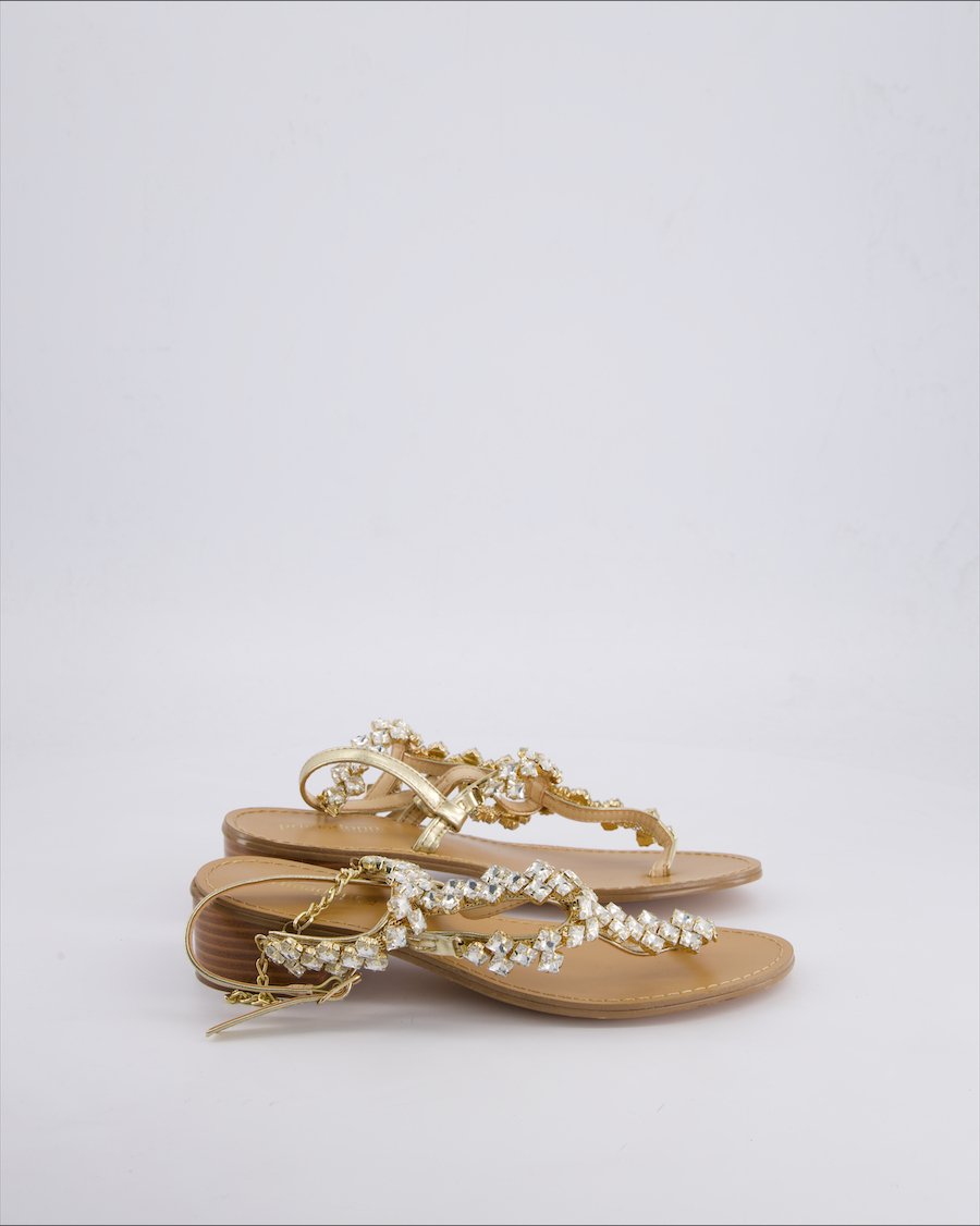 Prima Donna Sandals Leather Gold 37 EU