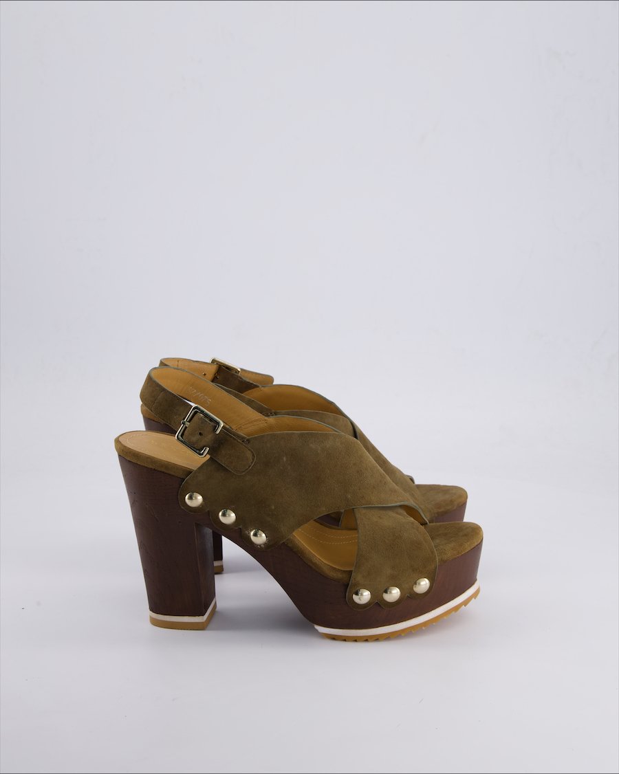 Bruno Premi Heels Suede Khaki 37 EU