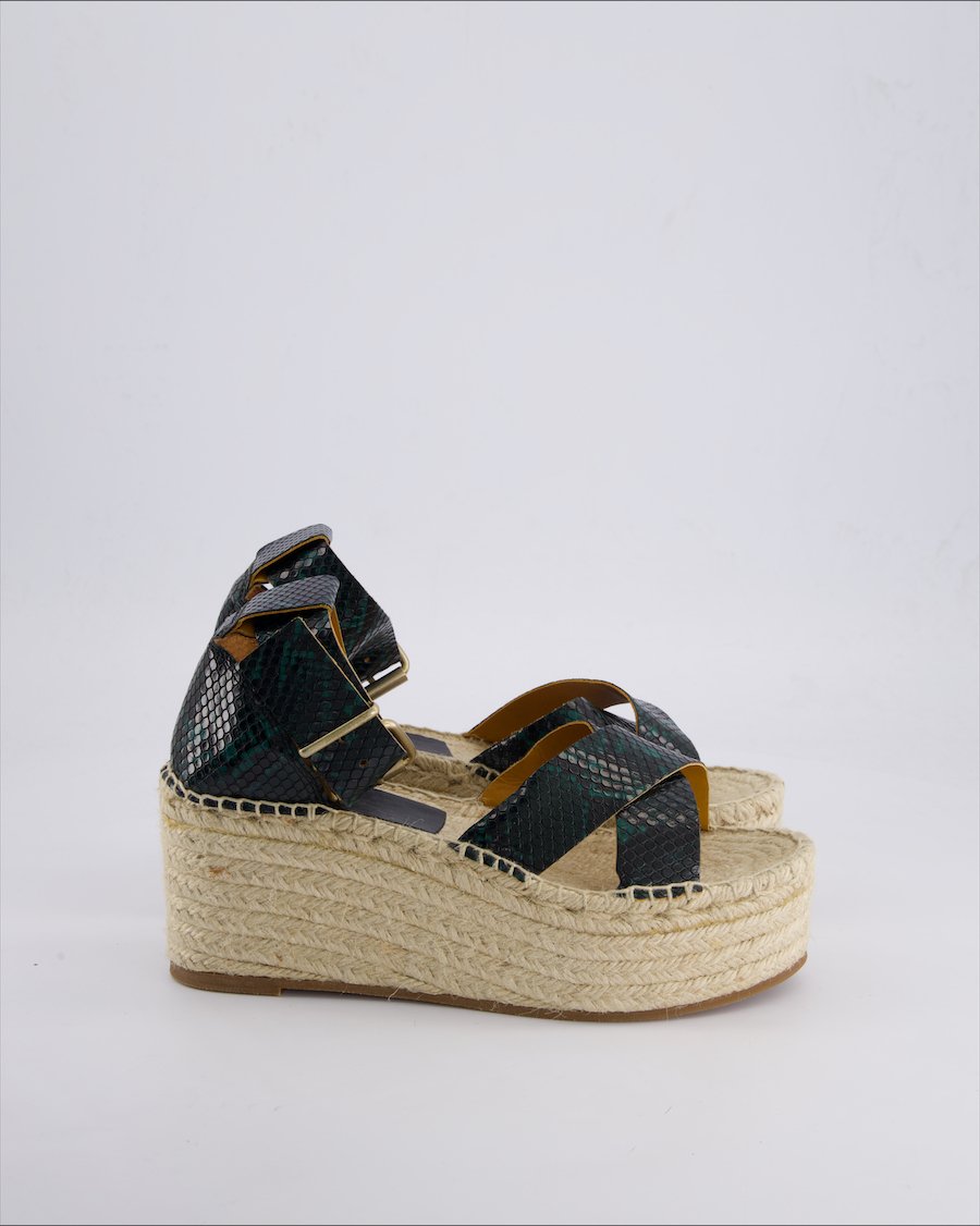 Alohas Espadrilles Leather Green 39 EU
