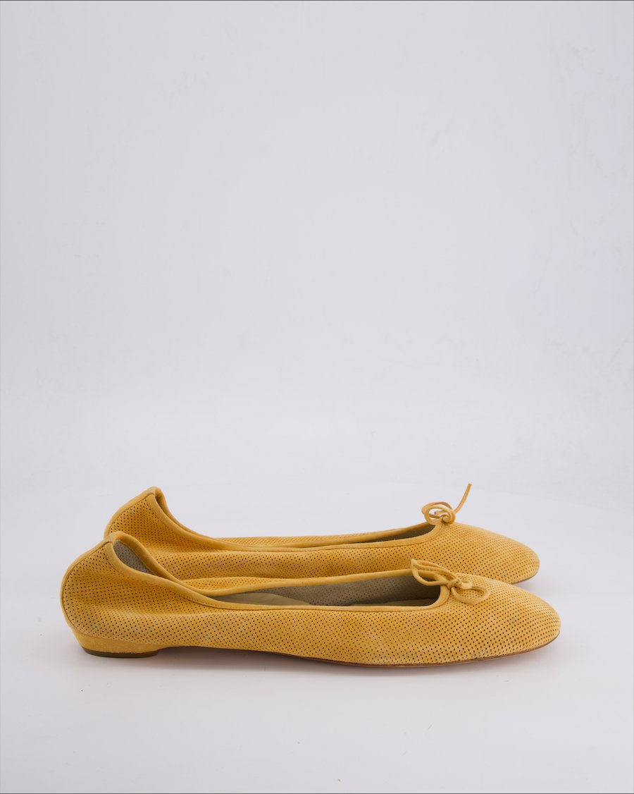 Lario Ballerinas Suede Orange 43 EU