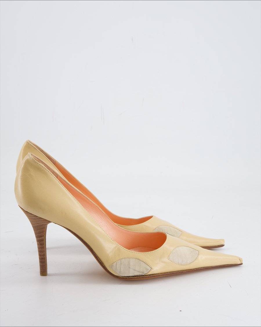 Via Montenapoleone Heels Leather Beige Eu 38