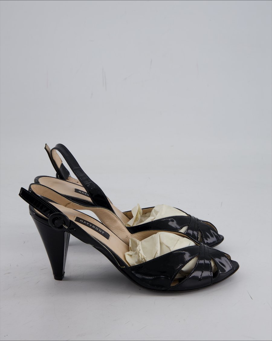 Navyboot Heels Leather Black Eu 38