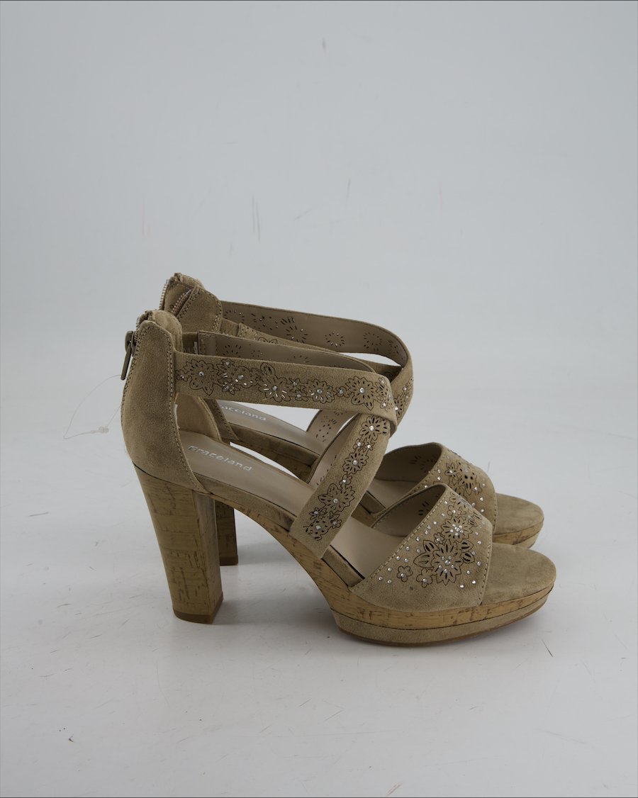 Graceland Heels Suede Beige Eu 38