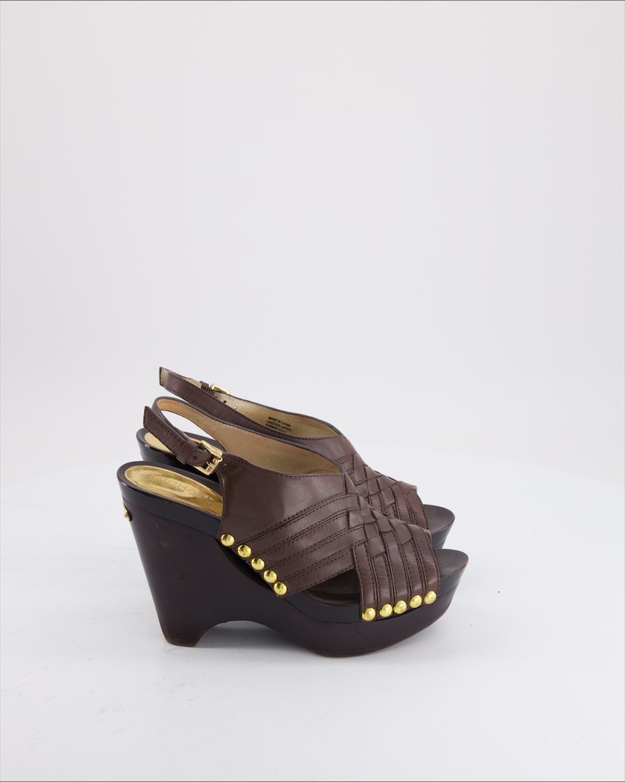 Michael Kors Heels Leather Brown Eu 36