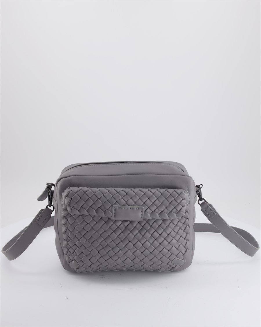 Falorni Crossbody Bag Leather Grey