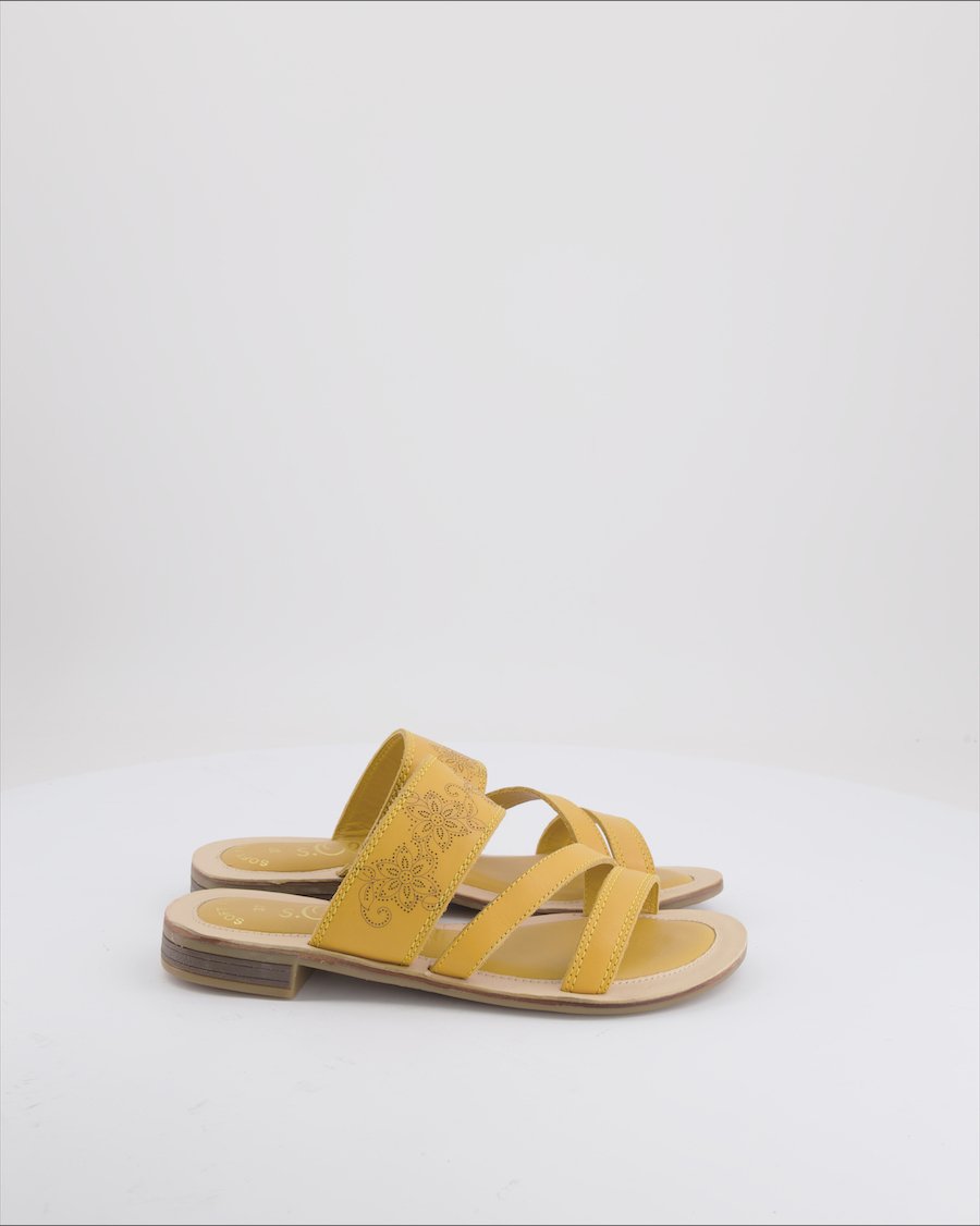 S.Oliver Sandals Leather Yellow Mustard Eu 37