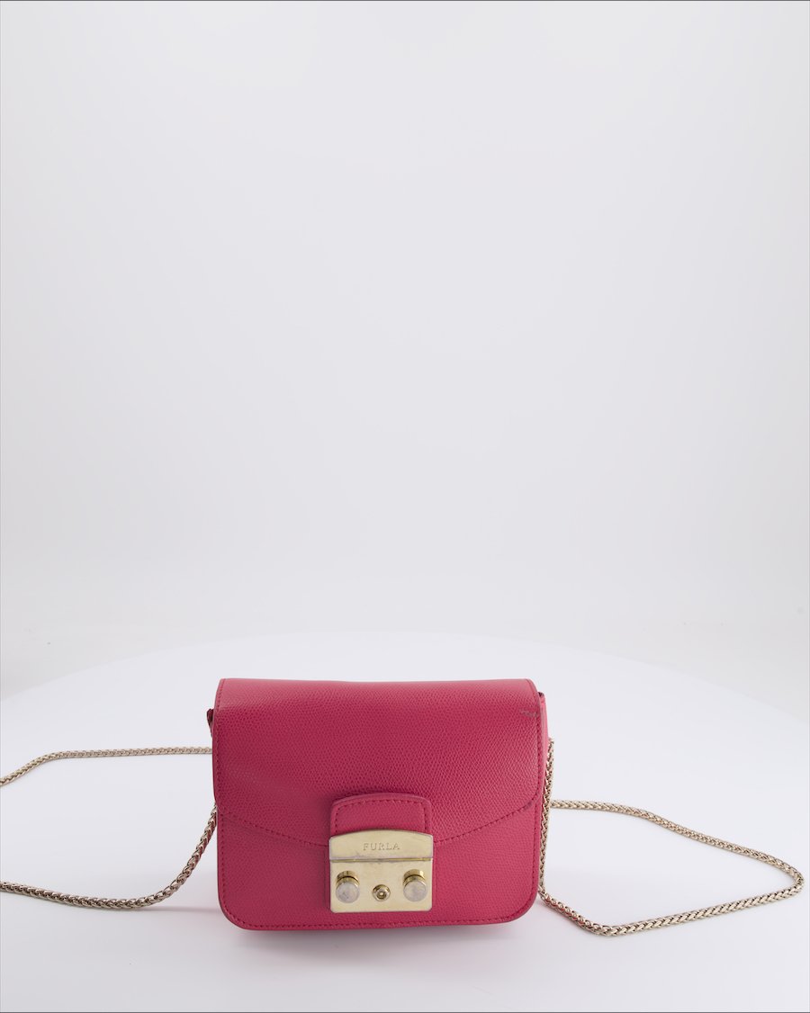 Furla Crossbody Bag Leather Magenta