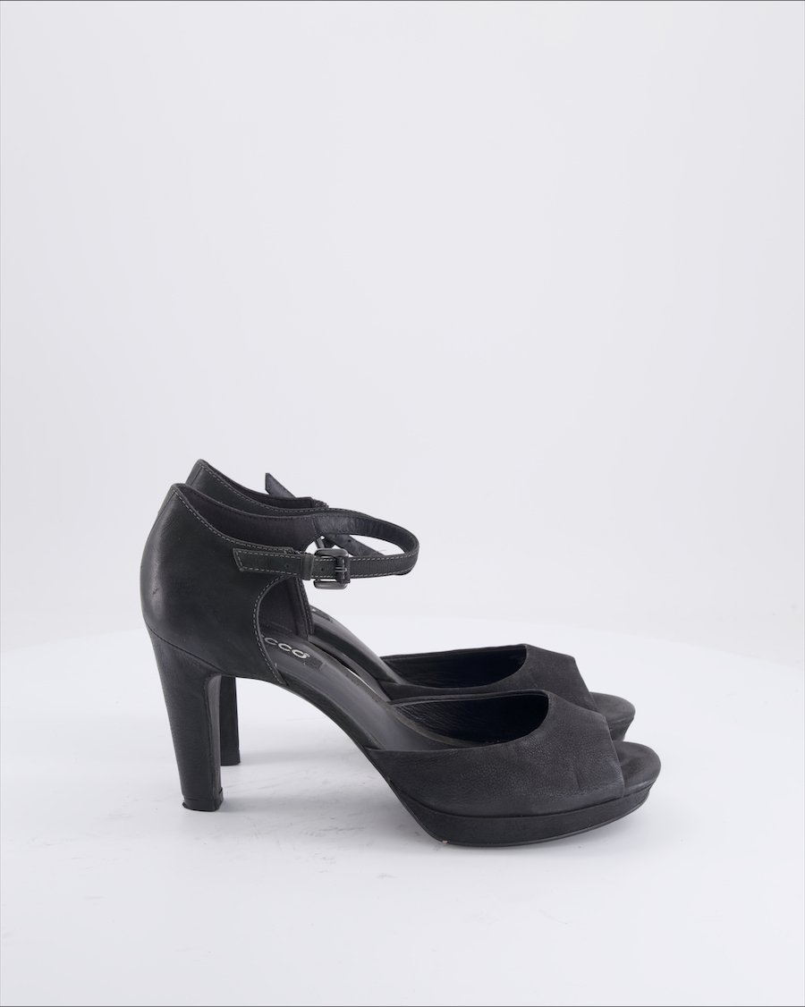 Ecco Heels Leather Black Eu 41