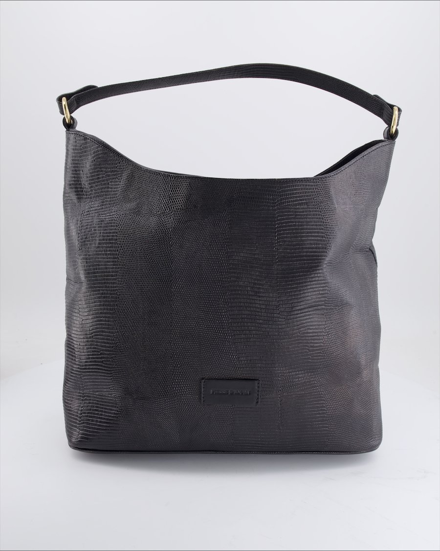 Balmain Shoulder Bag Leather Black