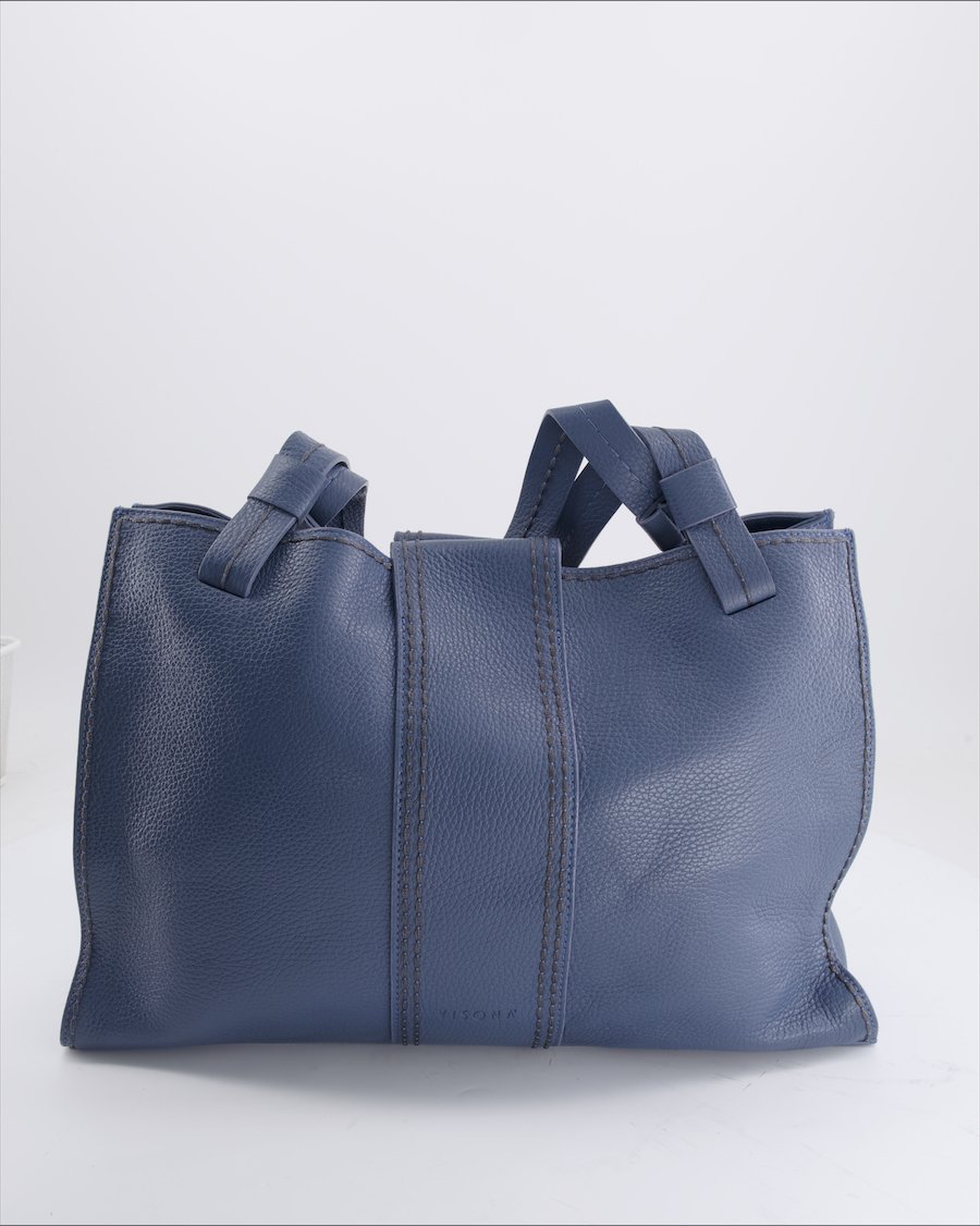 Visona Shoulder Bag Leather Blue