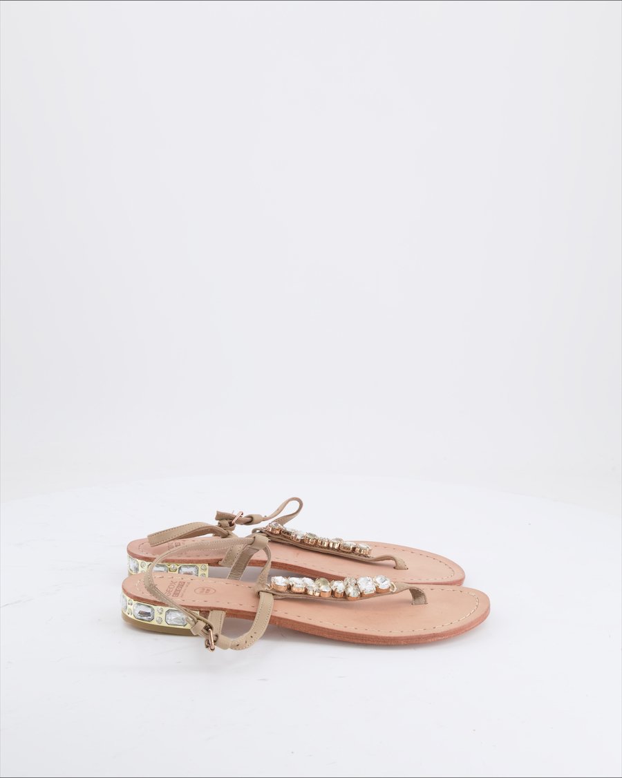 Geox Sandals Leather Beige EU 37