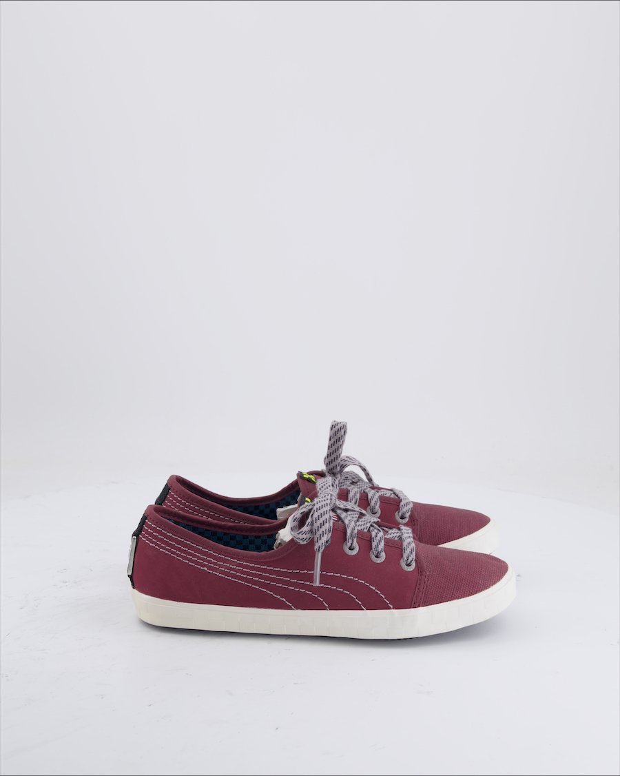 Mini By Puma Trainers Leather Burgundy Eu 37