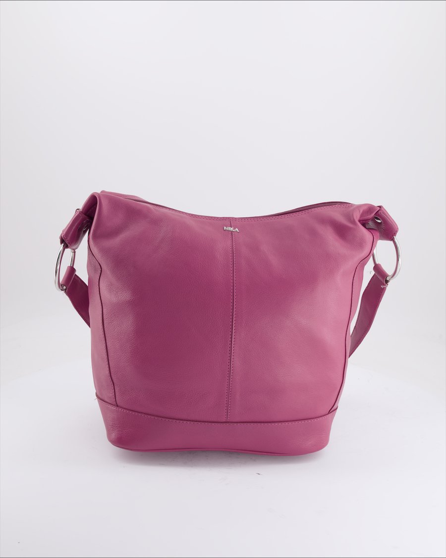 Mika Shoulder bag Leather Magenta